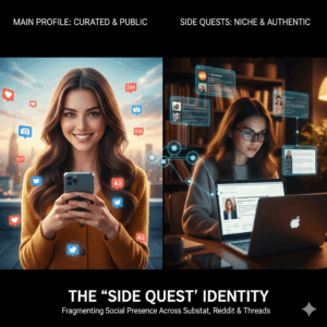 The "Side Quest" Identity: Why Users are Fragmenting Their Social Presence Across Substack, Reddit, and Threads