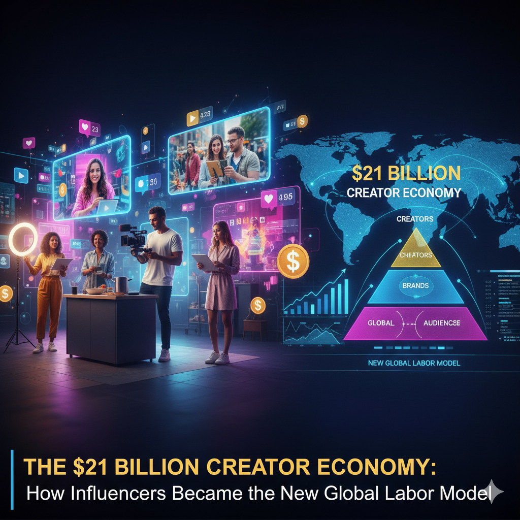 The $21 Billion Creator Economy: How Influencers Became the New Global Labor Model