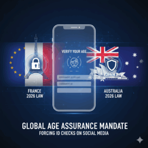 The Global Age Assurance Mandate: How France and Australia’s 2026 Laws are Forcing ID Checks on Social Media