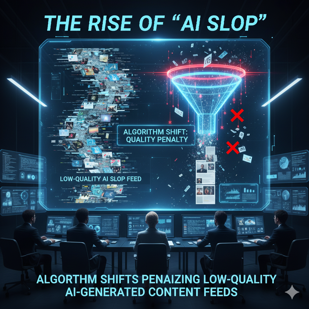 The Rise of "AI Slop": How Algorithm Shifts are Penalizing Low-Quality AI-Generated Content Feeds
