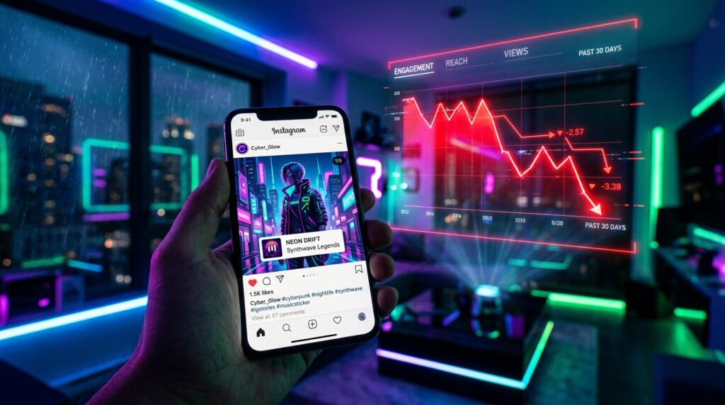 Why Instagram Carousel Posts with Added Music Experience Sudden Reach Drops After 24 Hours